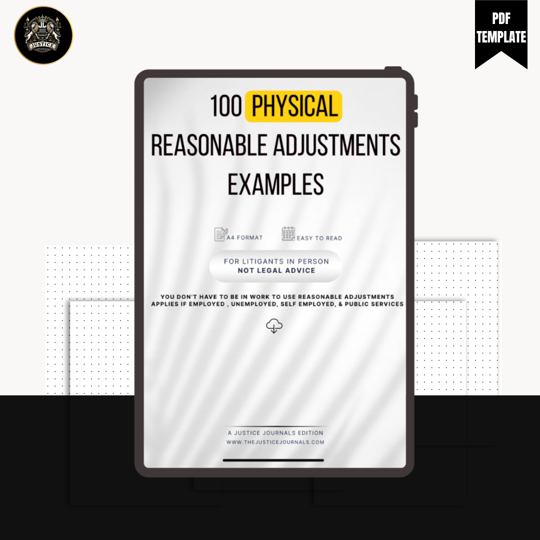 100 Physical Disability Reasonable Adjustments — Disability Evidence Document