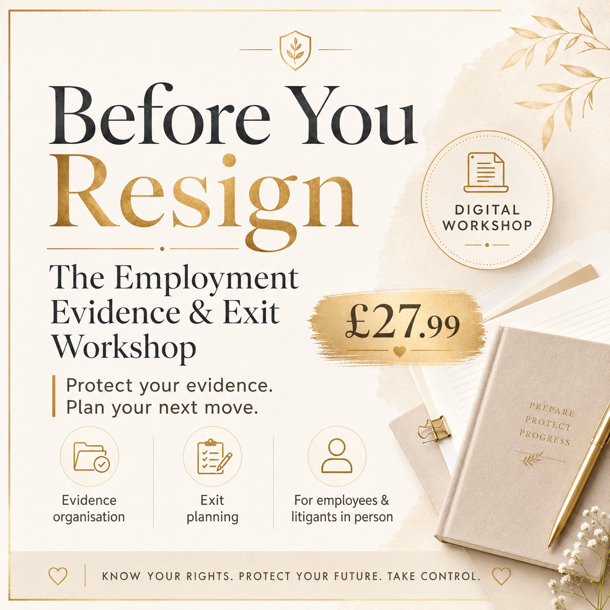 Before You Resign: The Employment Evidence & Exit Workshop