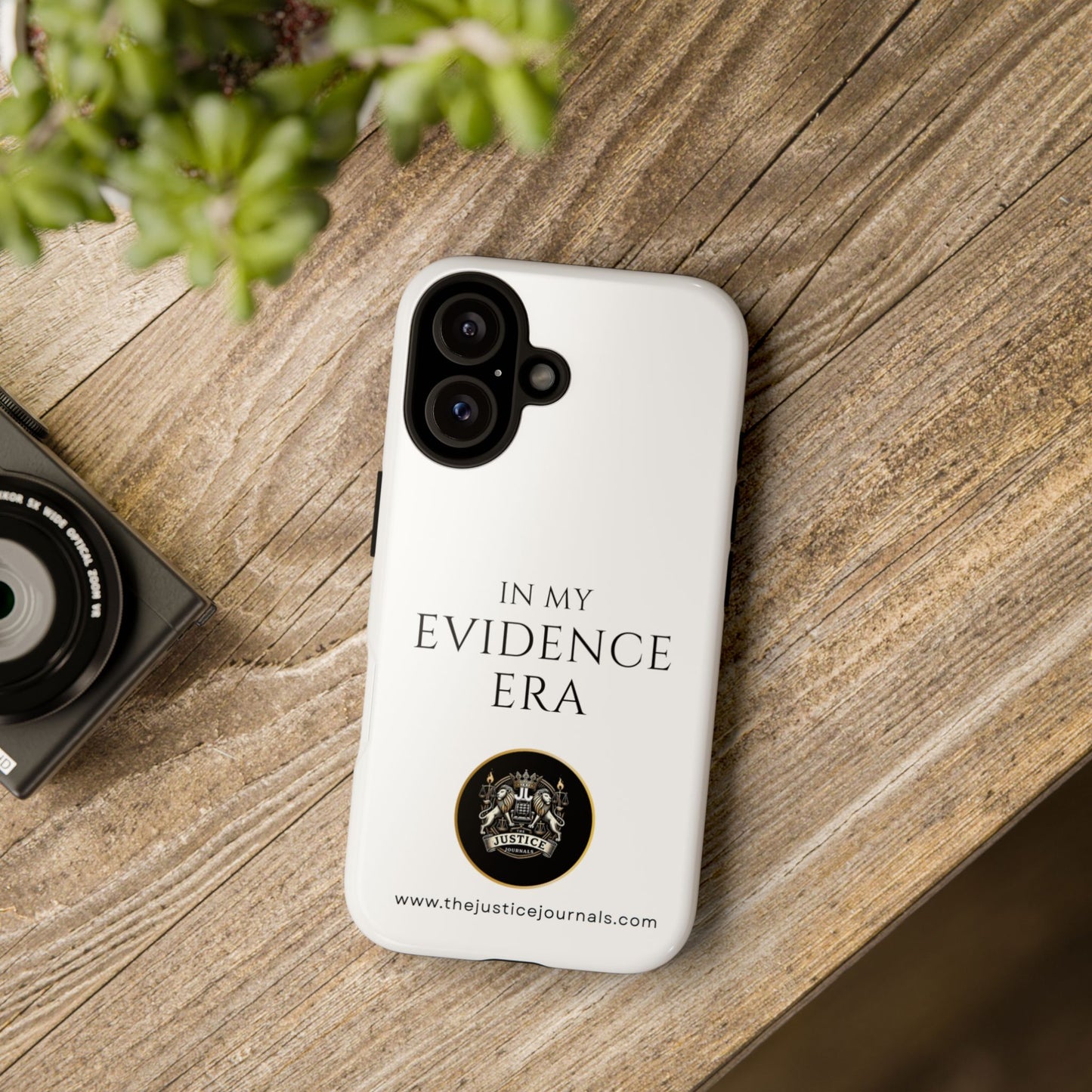 Evidence Era White – Justice Journals Phone case