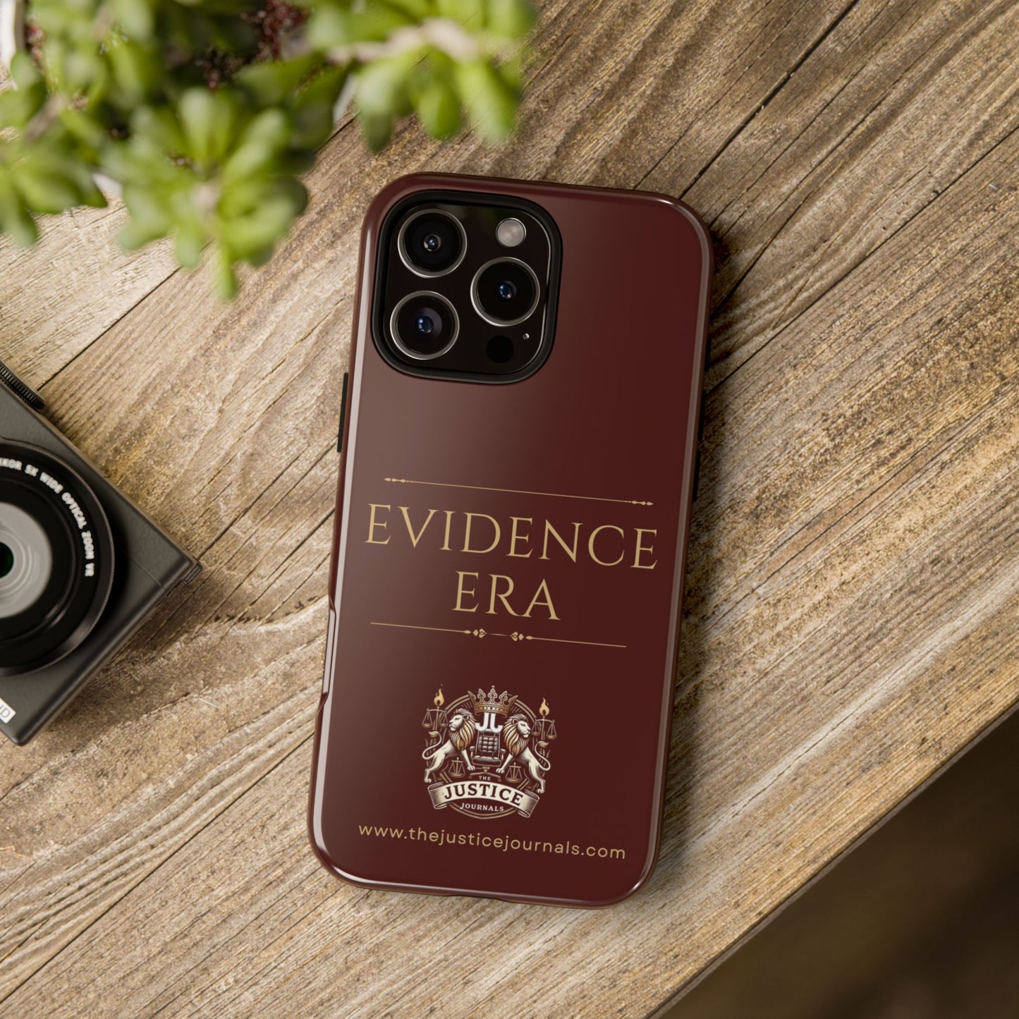 Evidence Era Burgundy - Justice Journals Phone case