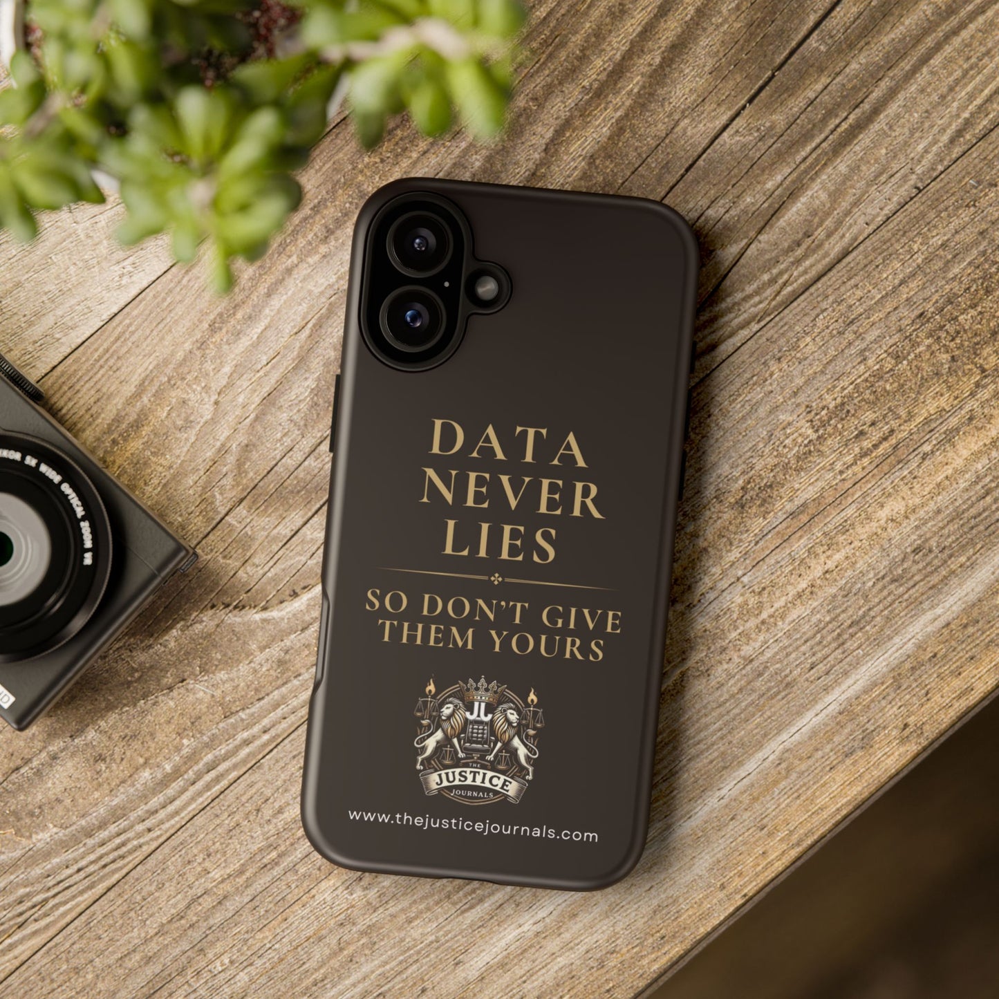 Data Never Lies, Justice Journals iphone case