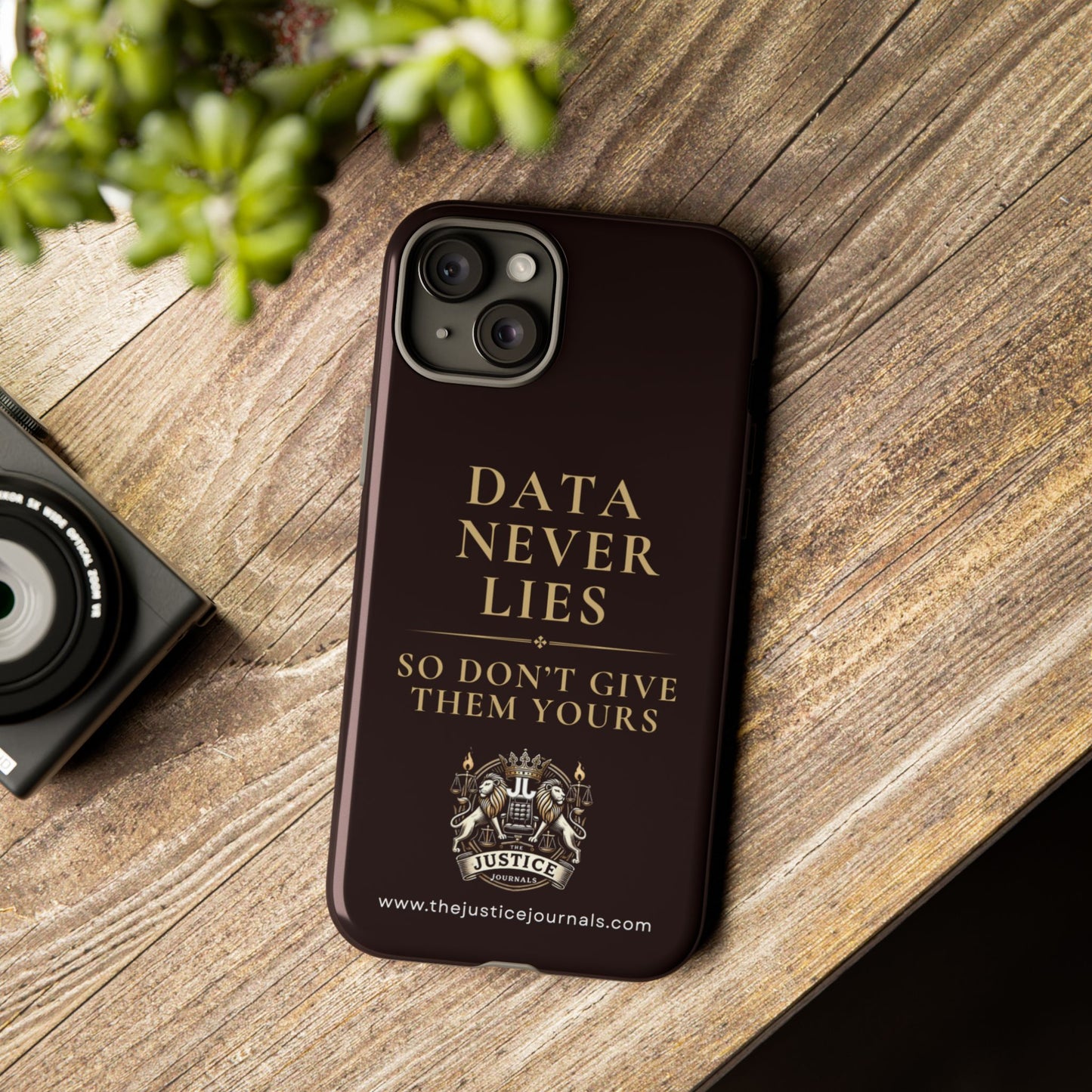 Data Never Lies, Justice Journals iphone case