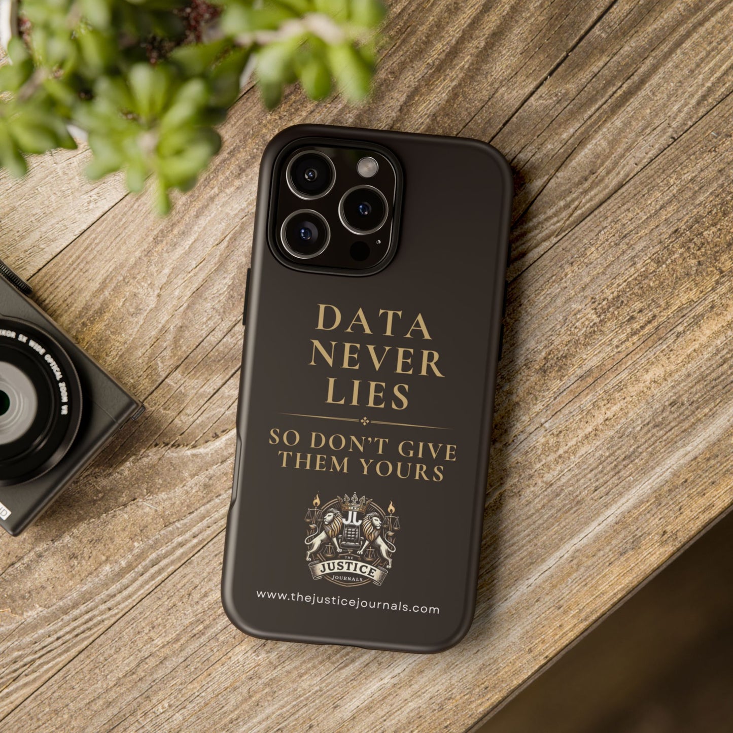 Data Never Lies, Justice Journals iphone case
