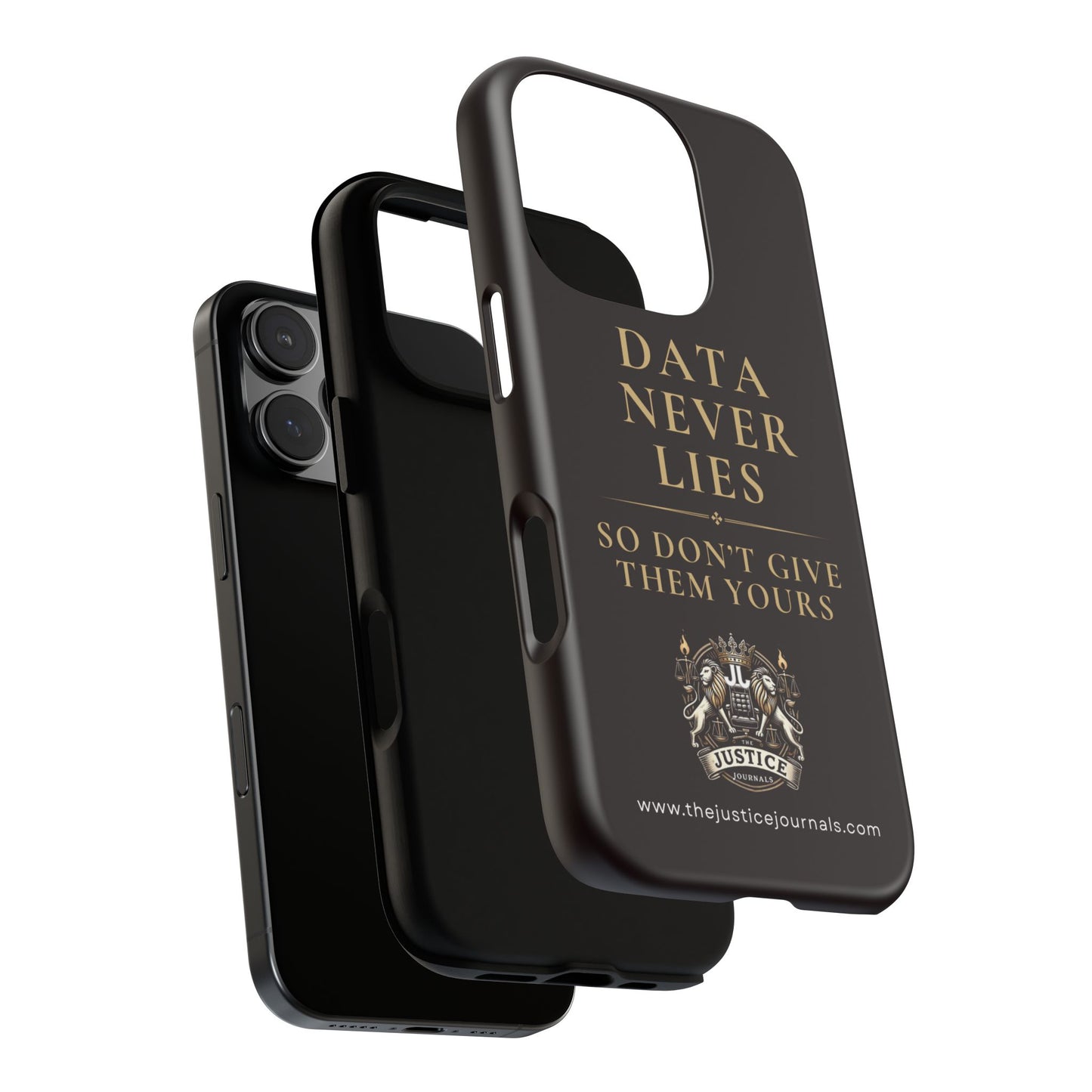 Data Never Lies, Justice Journals iphone case