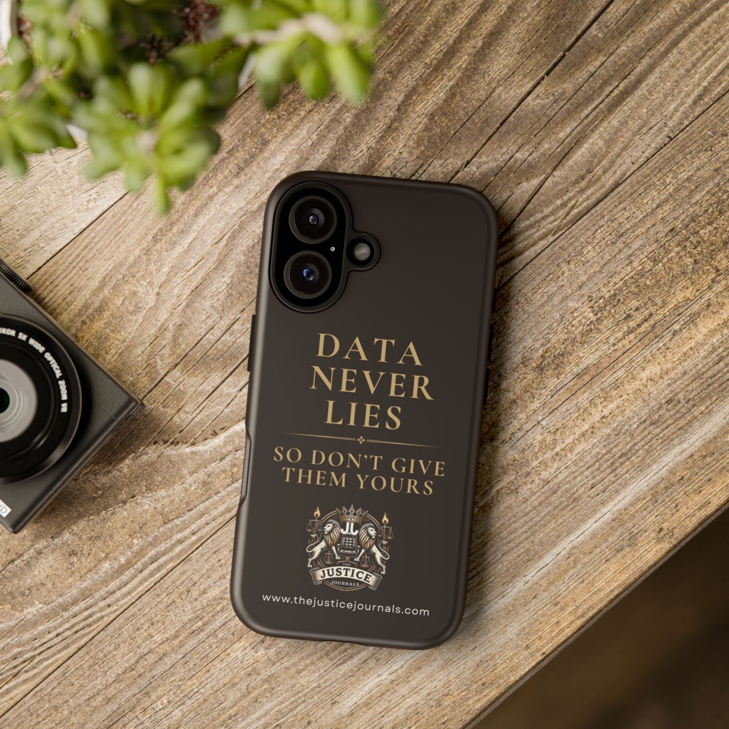 Data Never Lies, Justice Journals iphone case