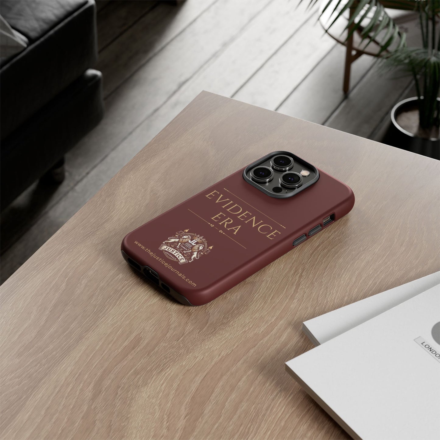 Evidence Era Burgundy - Justice Journals Phone case