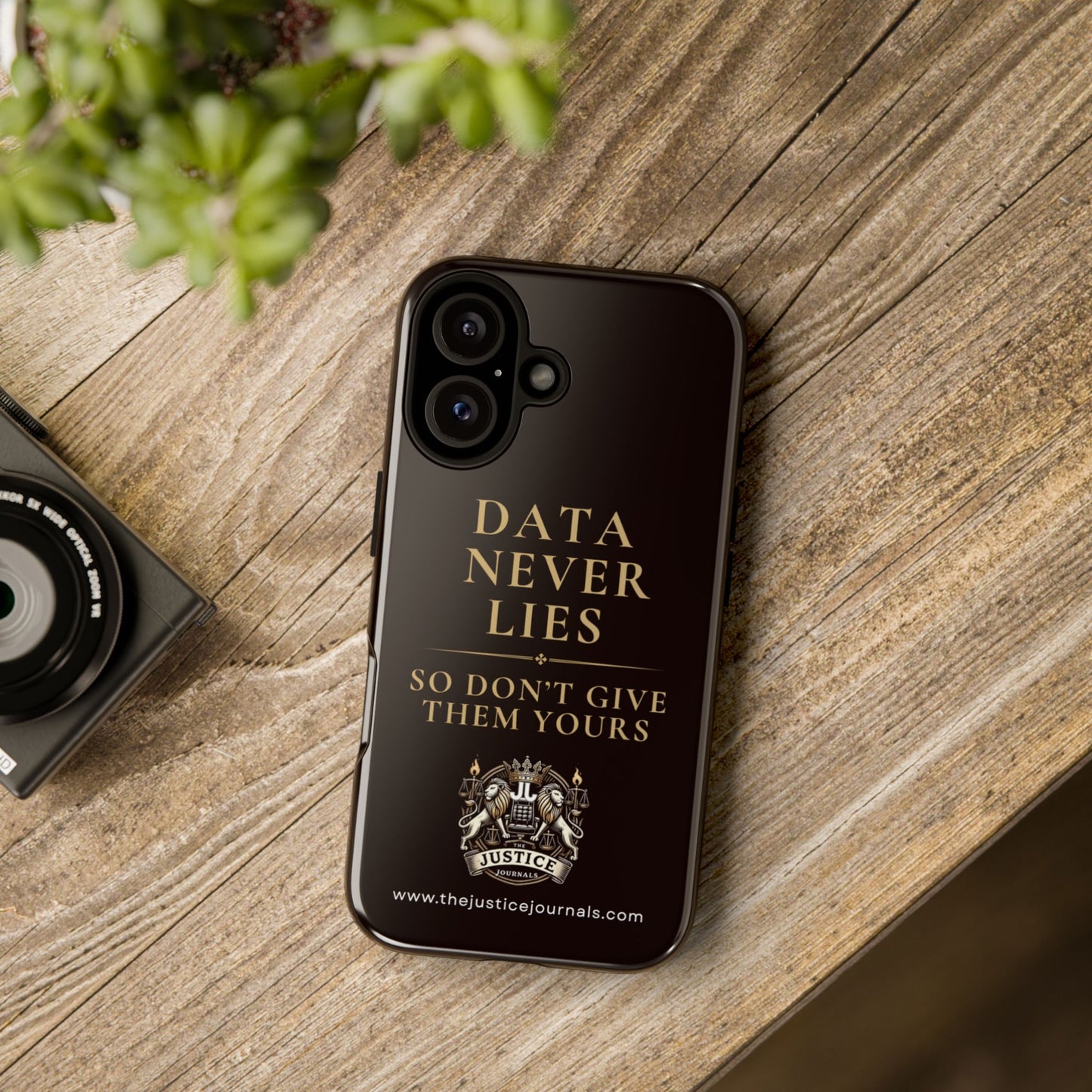 Data Never Lies, Justice Journals iphone case