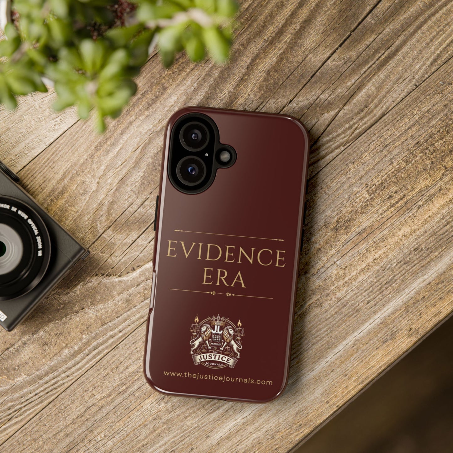 Evidence Era Burgundy - Justice Journals Phone case