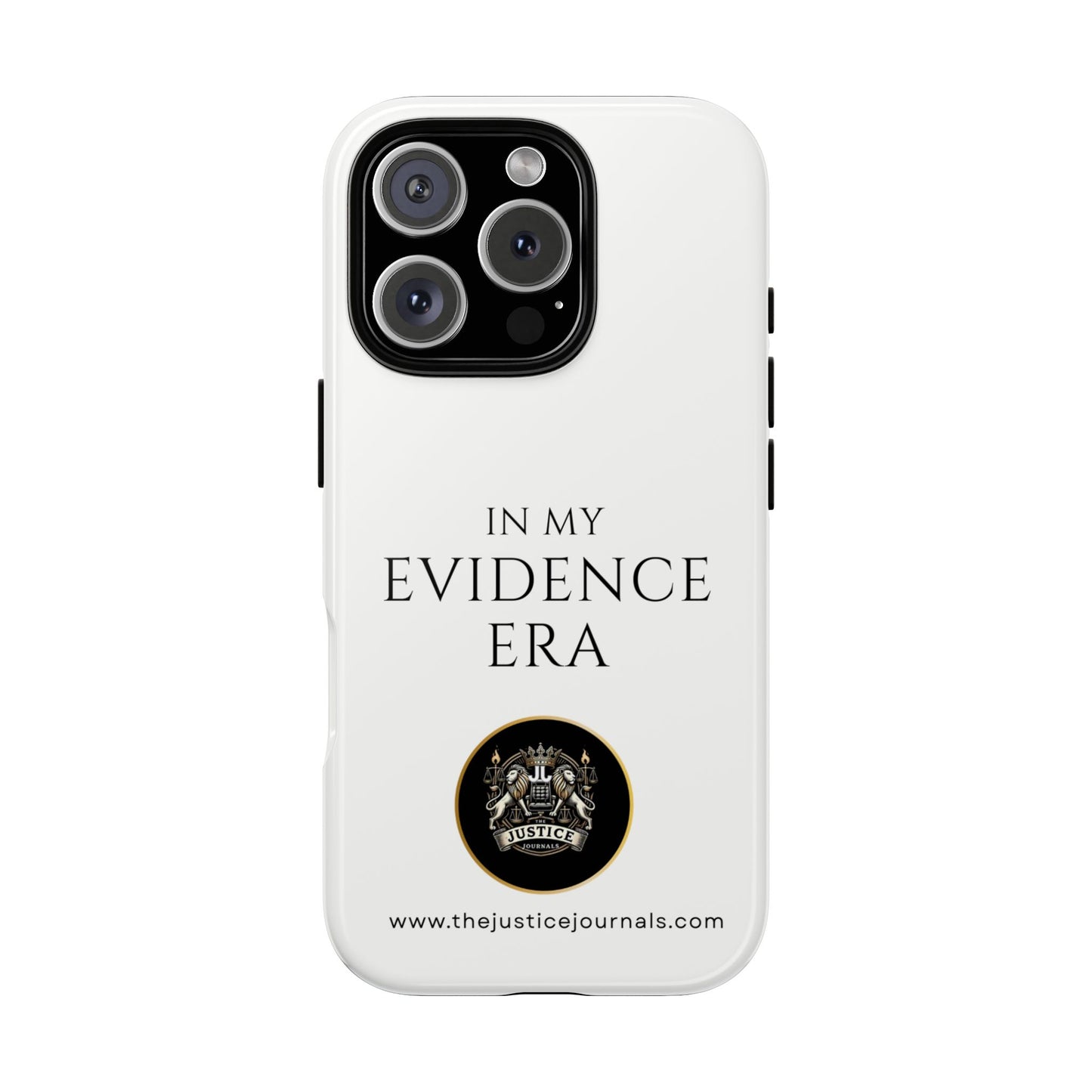 Evidence Era White – Justice Journals Phone case