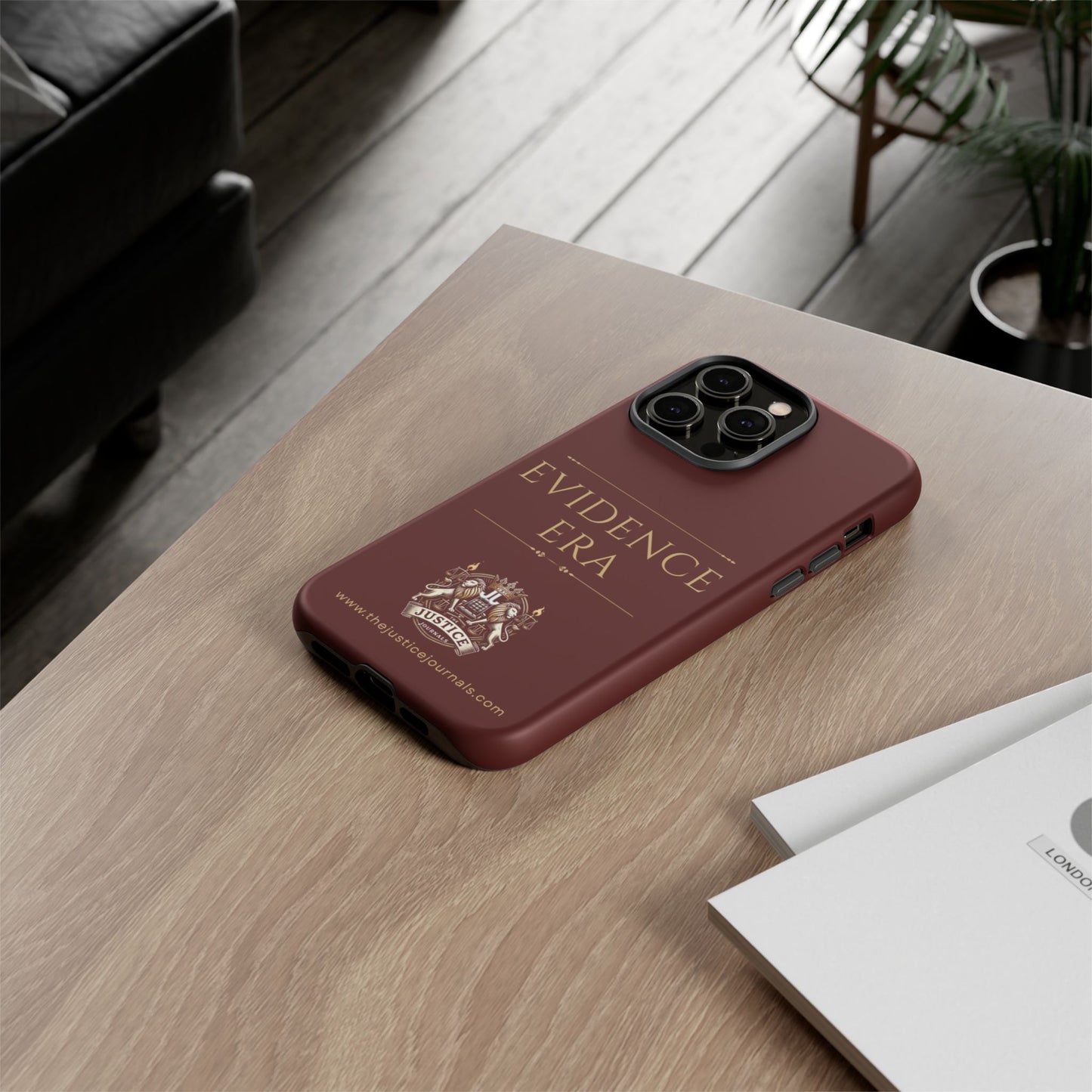 Evidence Era Burgundy - Justice Journals Phone case