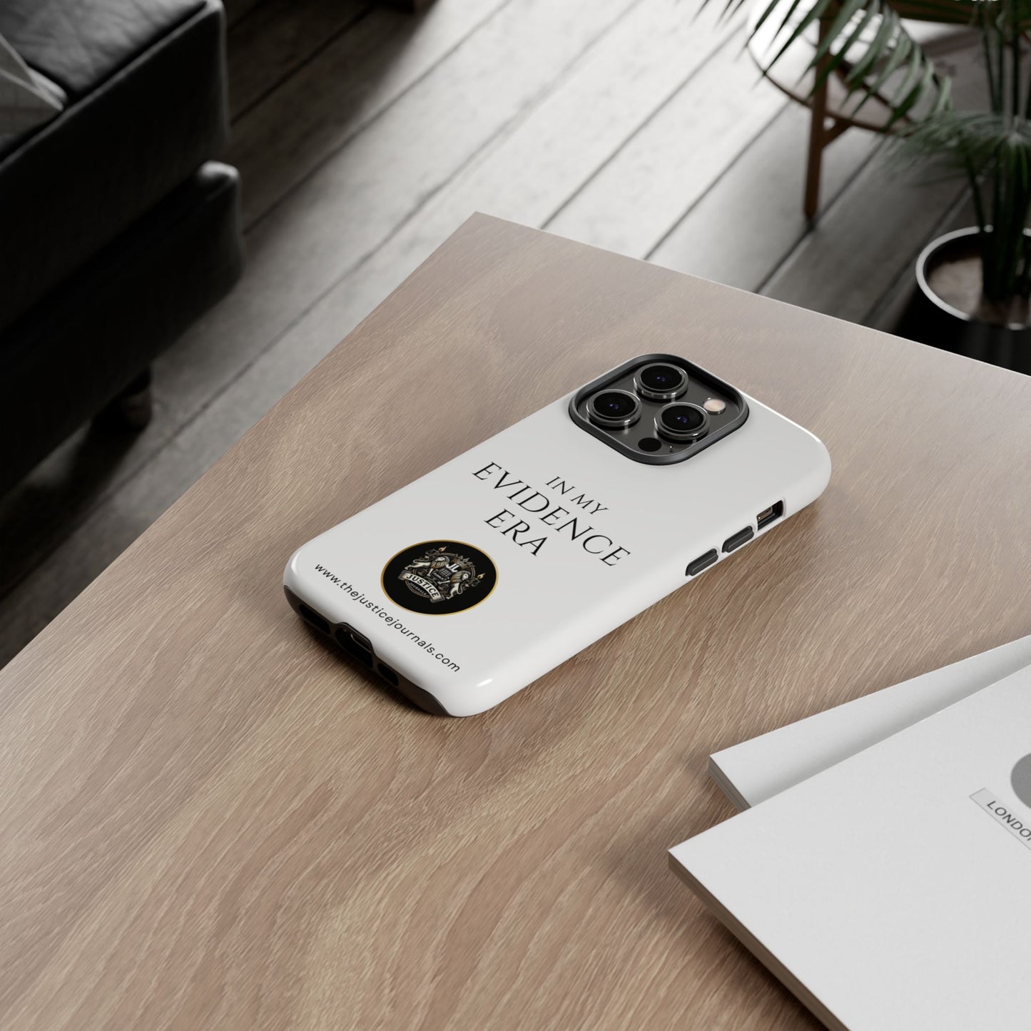 Evidence Era White – Justice Journals Phone case