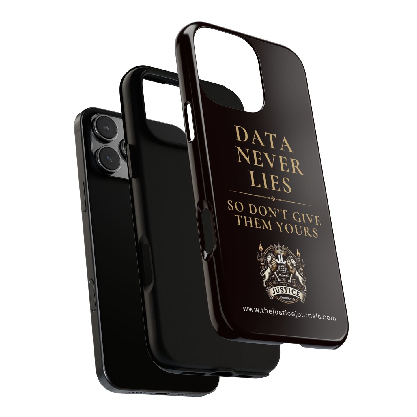 Data Never Lies, Justice Journals iphone case