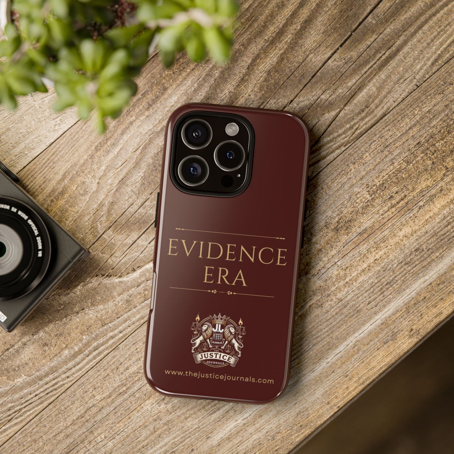 Evidence Era Burgundy - Justice Journals Phone case