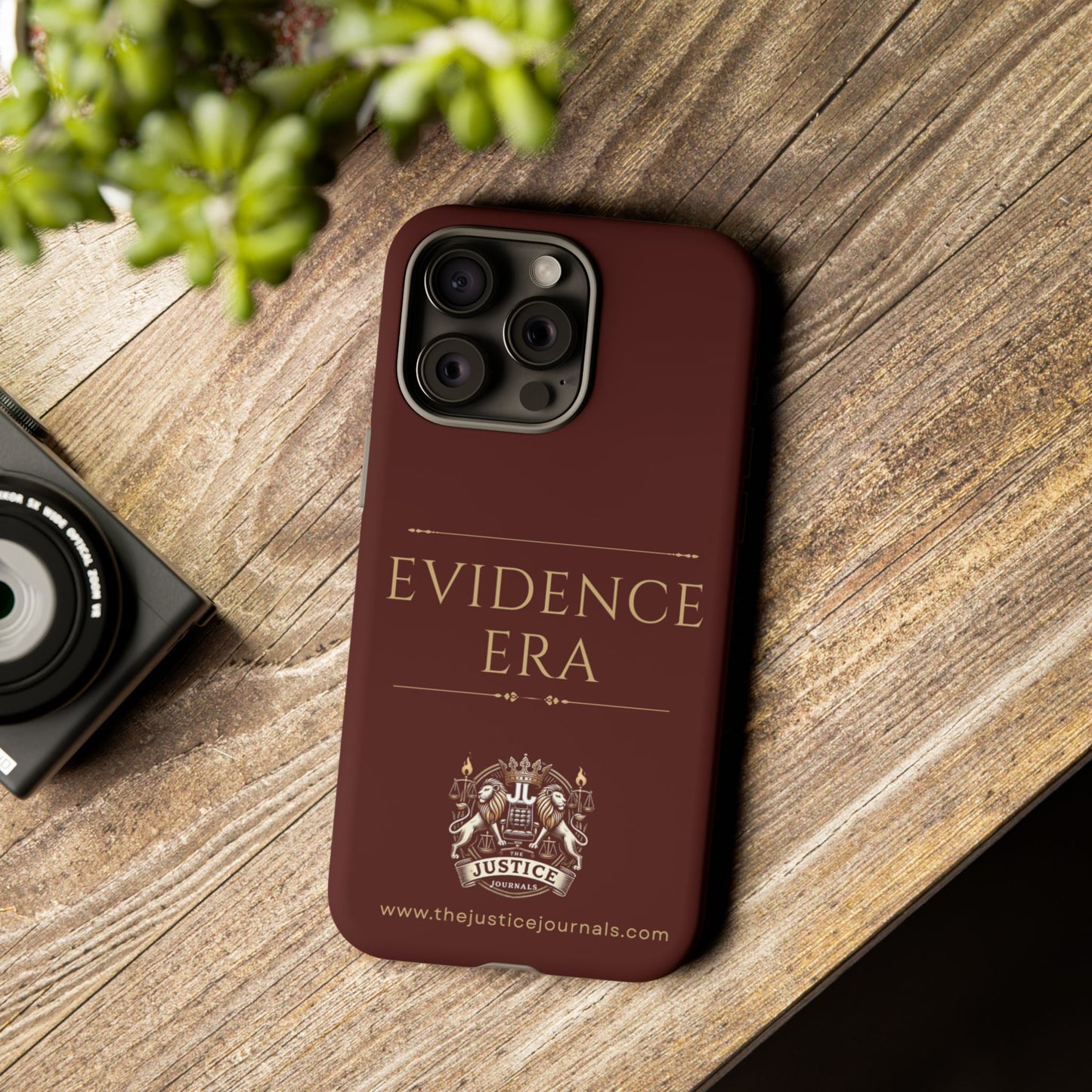 Evidence Era Burgundy - Justice Journals Phone case