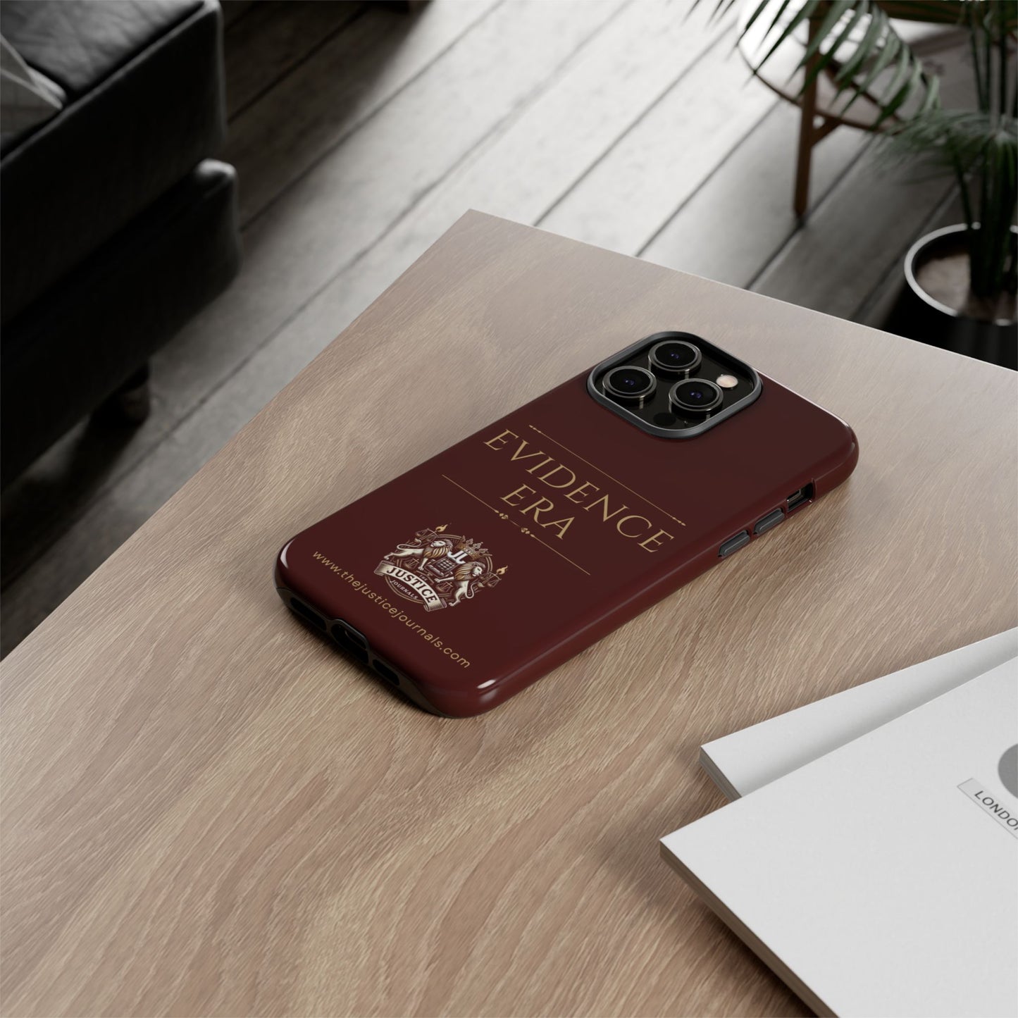 Evidence Era Burgundy - Justice Journals Phone case