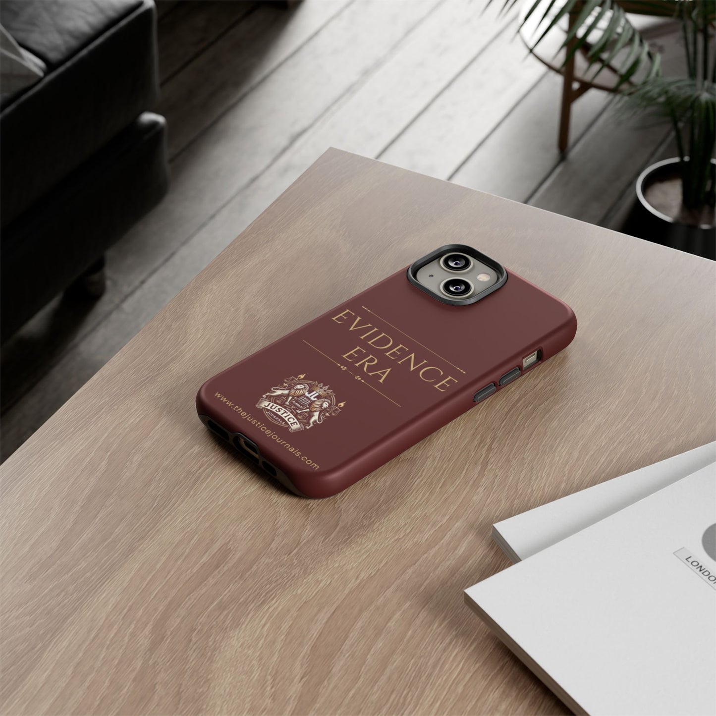 Evidence Era Burgundy - Justice Journals Phone case