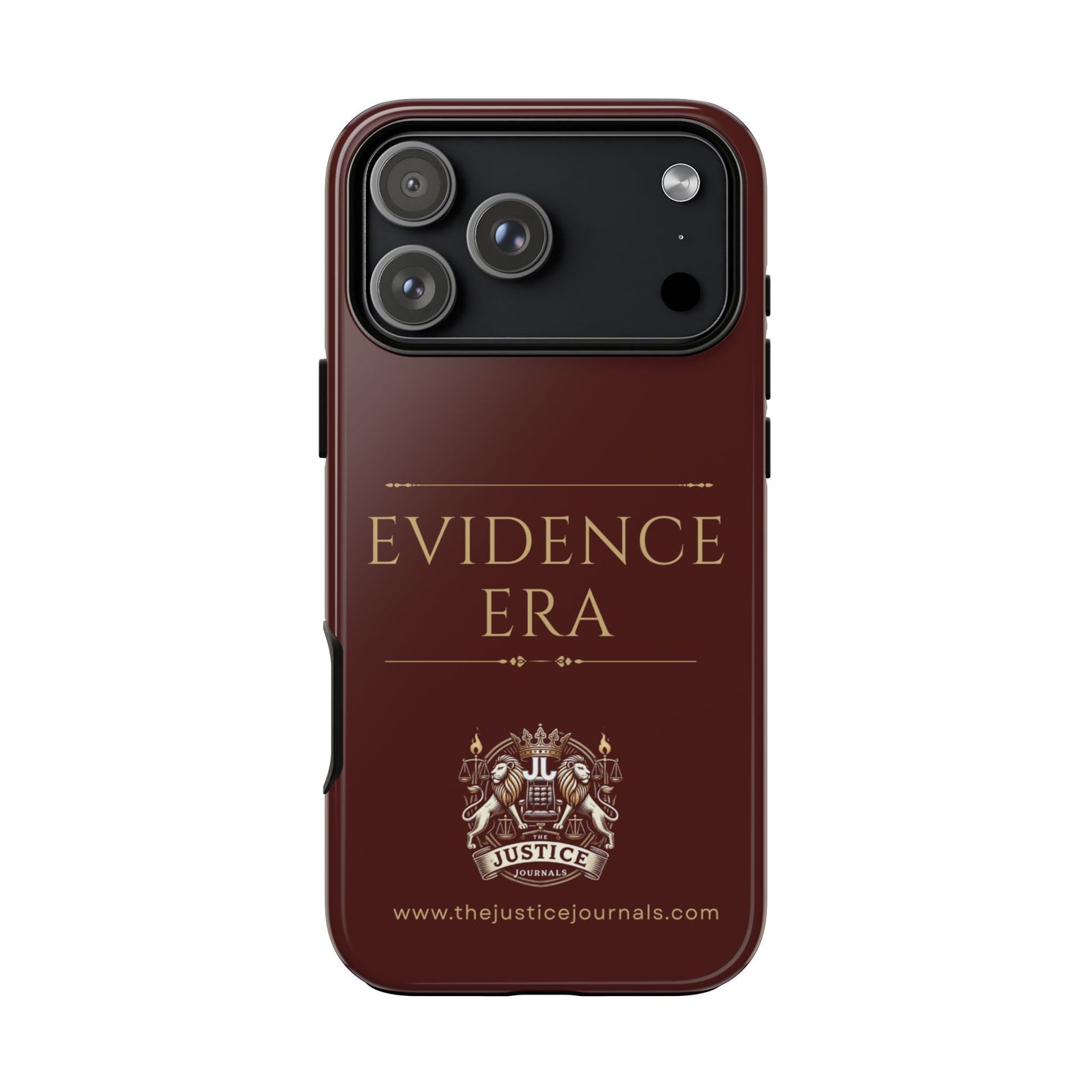Evidence Era Burgundy - Justice Journals Phone case