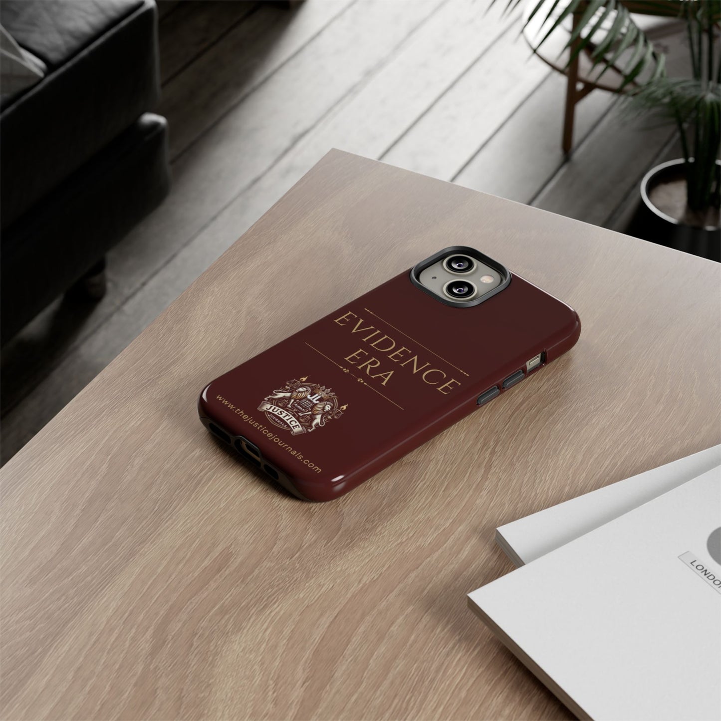 Evidence Era Burgundy - Justice Journals Phone case