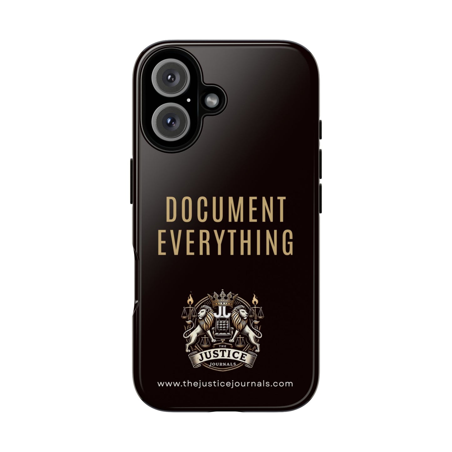 Document Everything - Justice Journals Phone case
