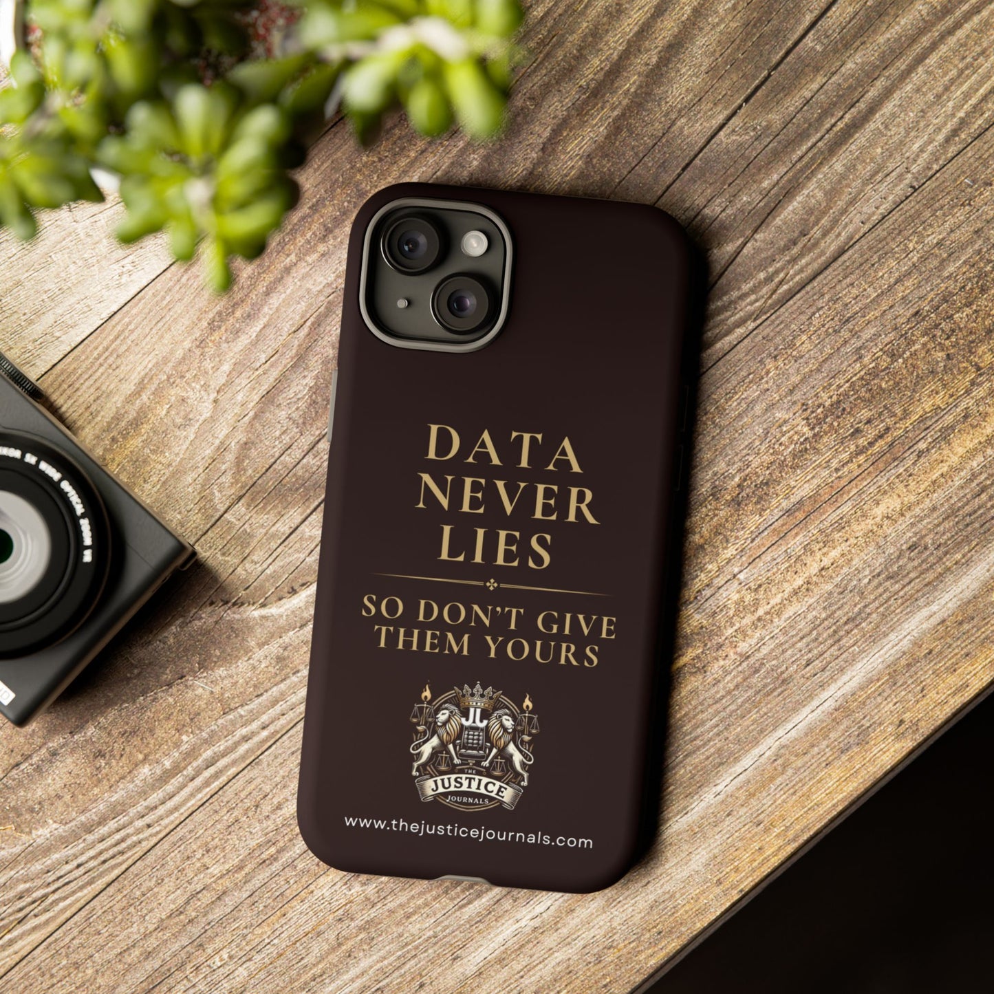 Data Never Lies, Justice Journals iphone case