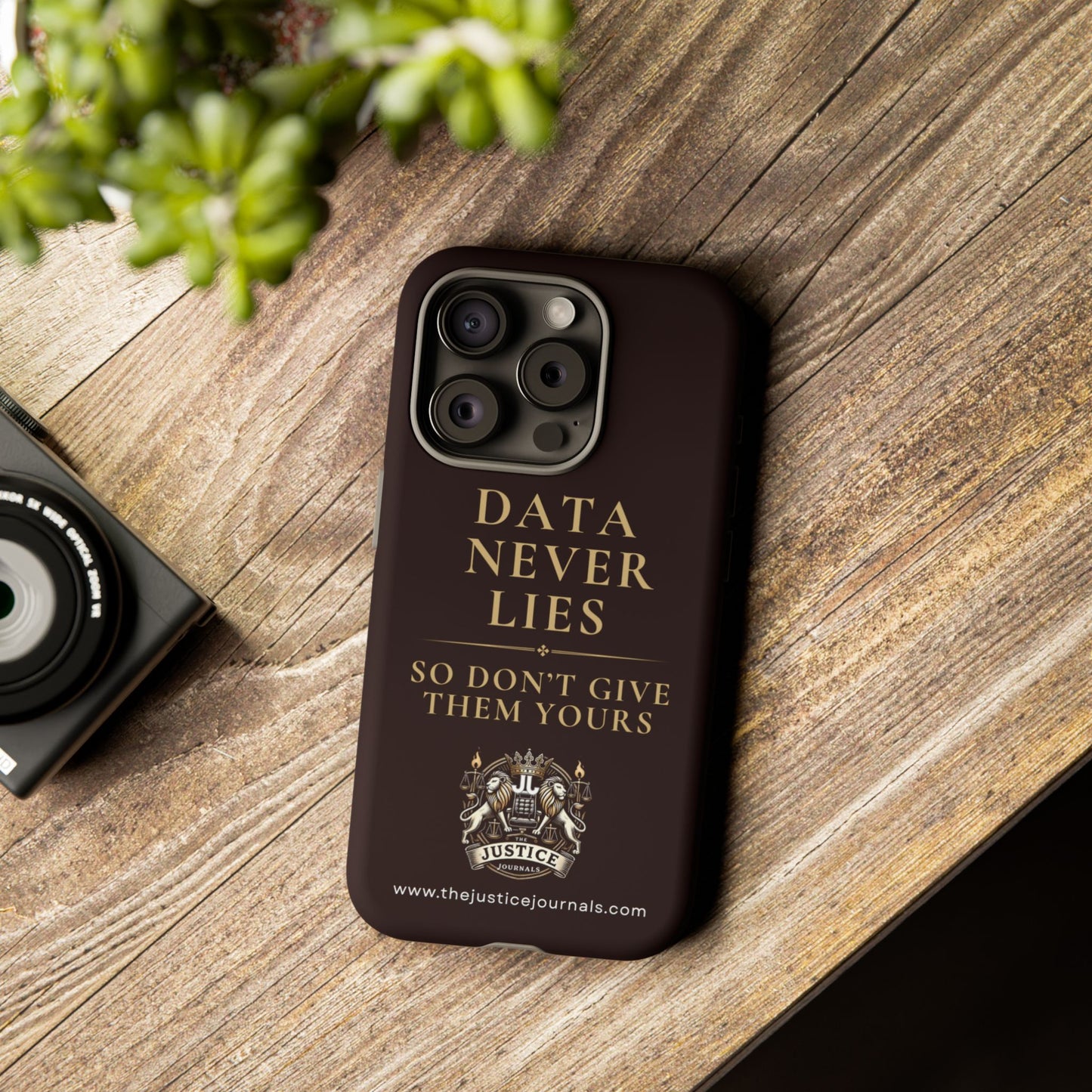 Data Never Lies, Justice Journals iphone case