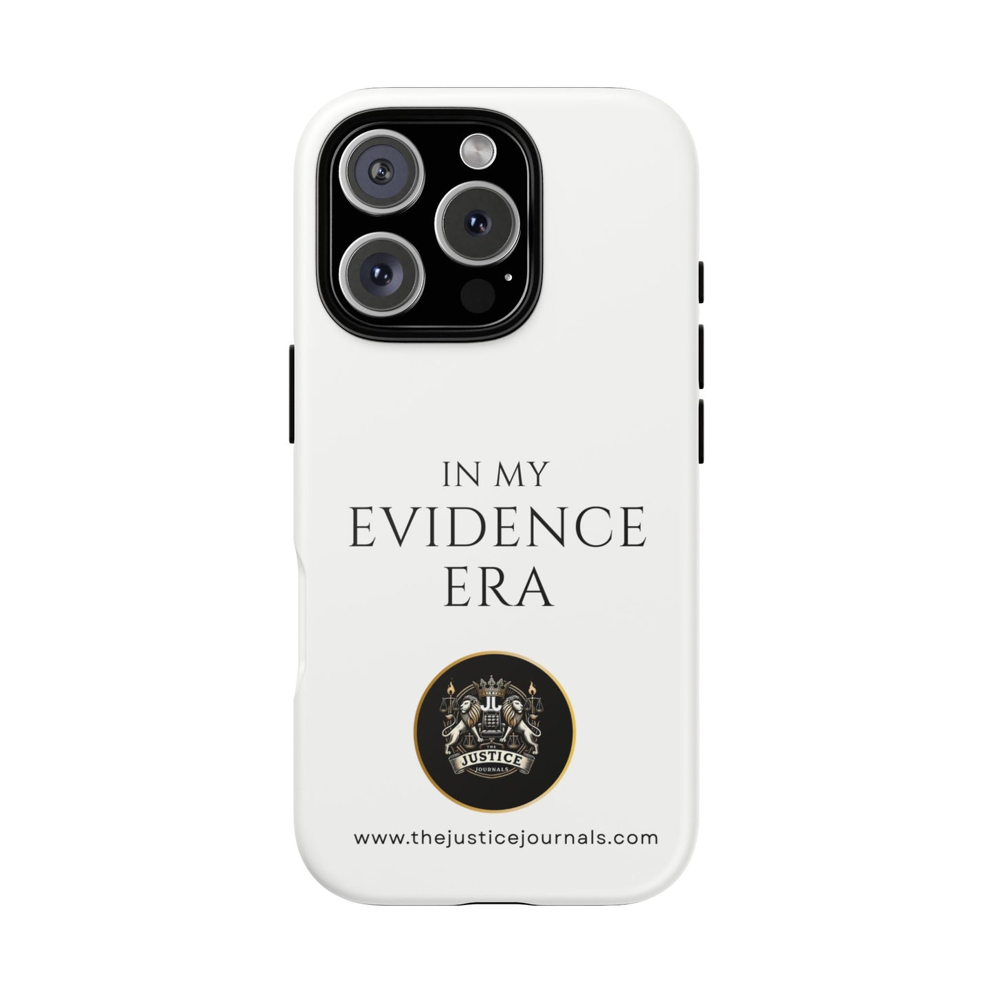 Evidence Era White – Justice Journals Phone case