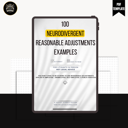 100 Neurodivergence Reasonable Adjustments — Disability Evidence Document