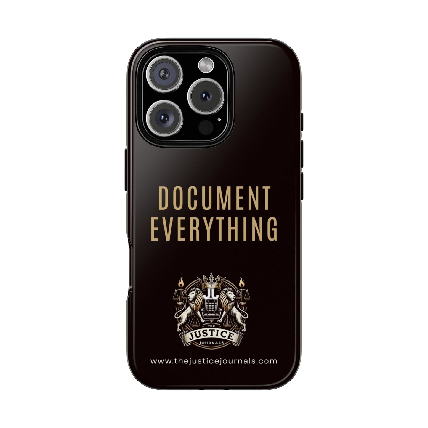 Document Everything - Justice Journals Phone case