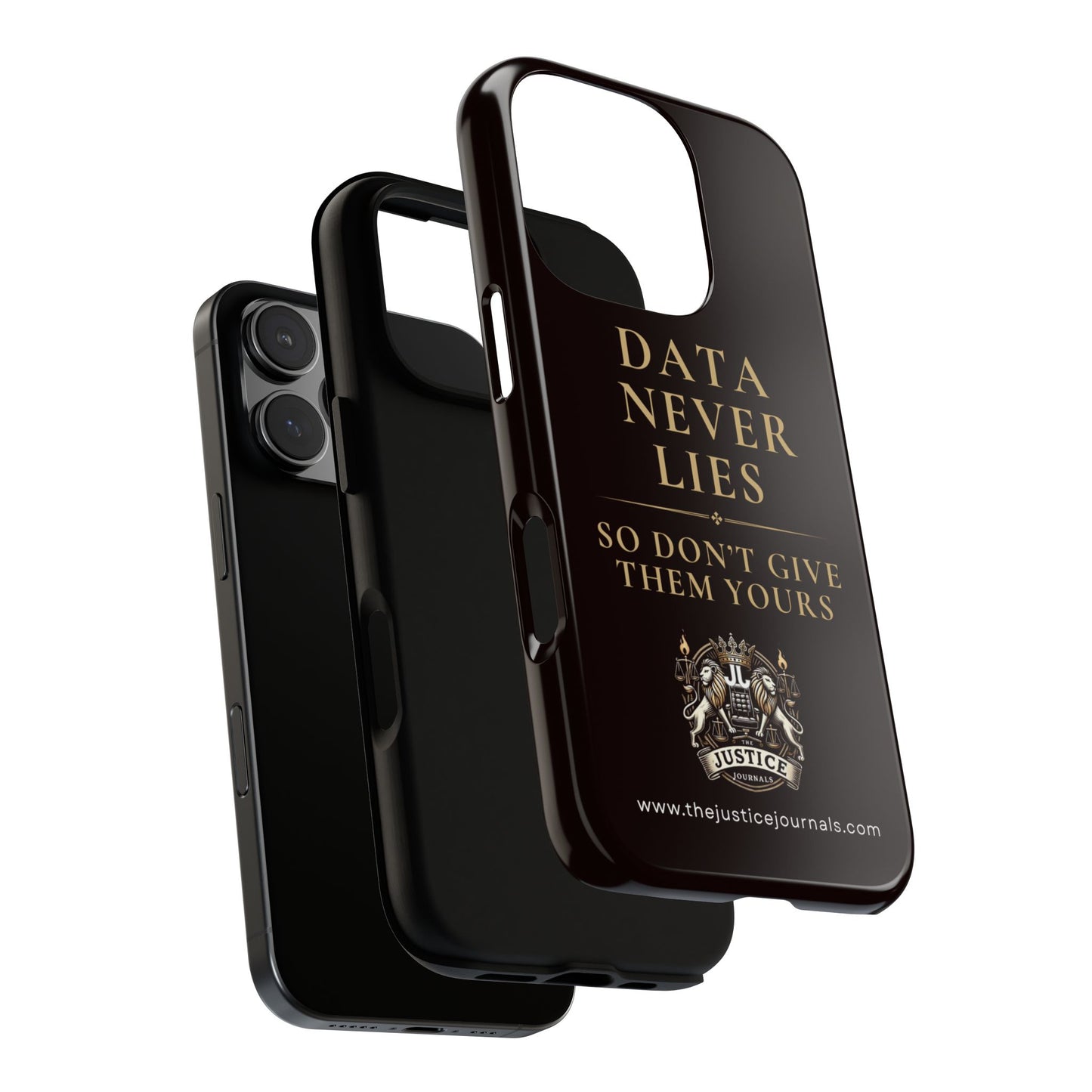 Data Never Lies, Justice Journals iphone case
