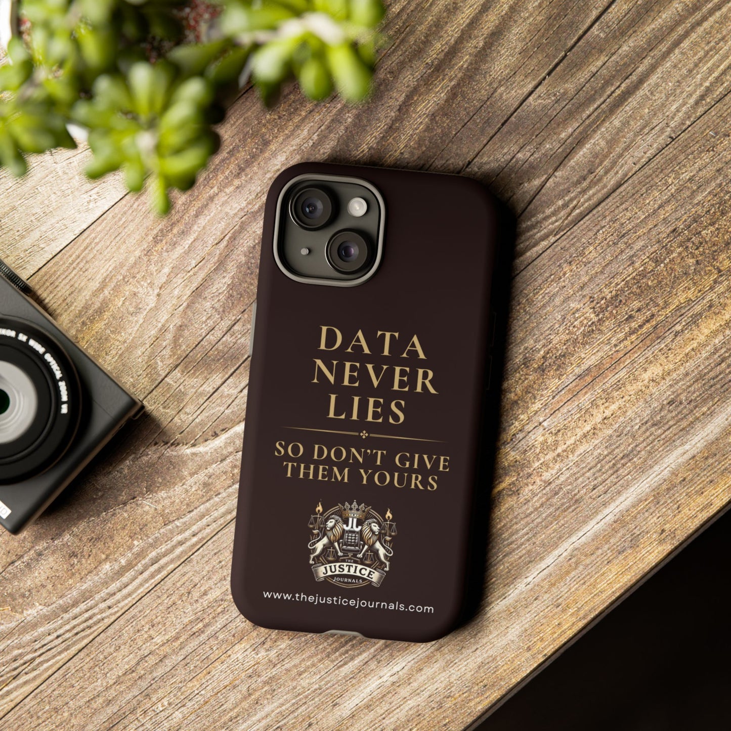 Data Never Lies, Justice Journals iphone case