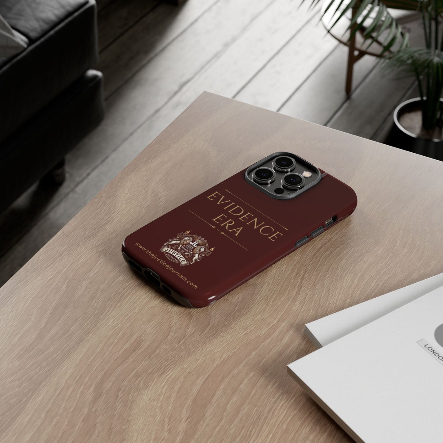 Evidence Era Burgundy - Justice Journals Phone case