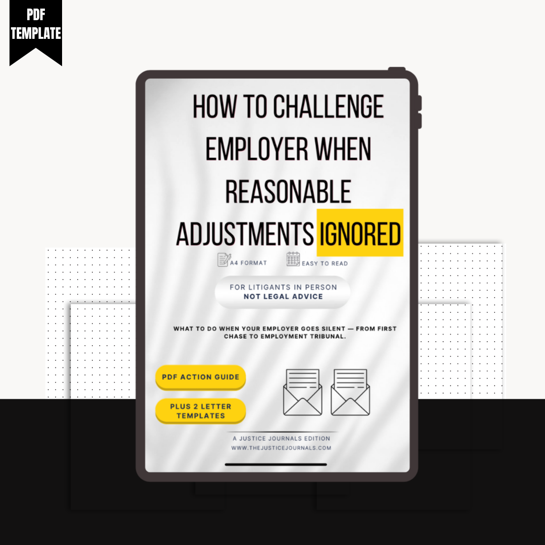 Toolkit - Employer Ignored Your Reasonable Adjustment Request